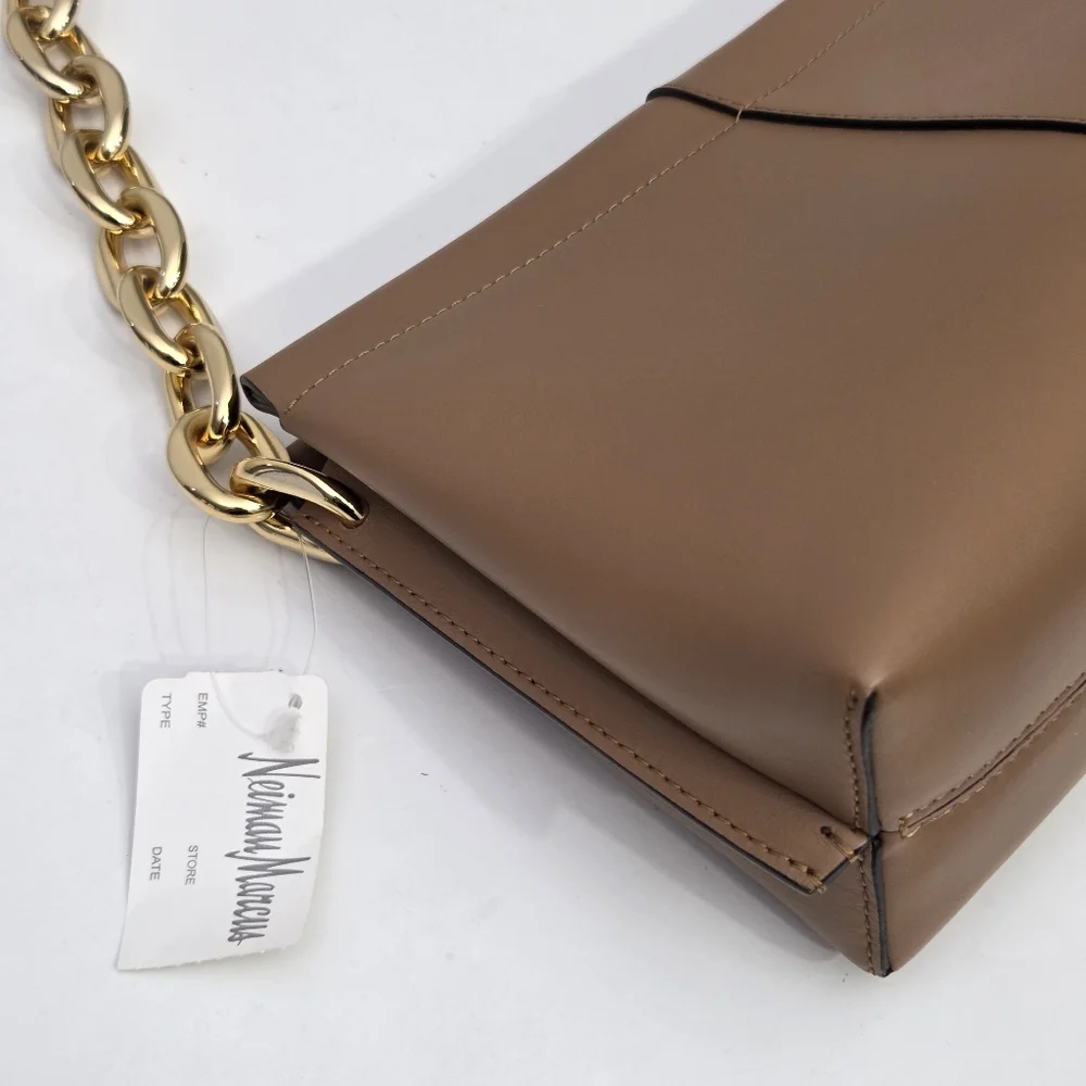NWT WANDLER MINI CARLY CHAIN STRAP LEATHER SHOULDER BAG - AMBER